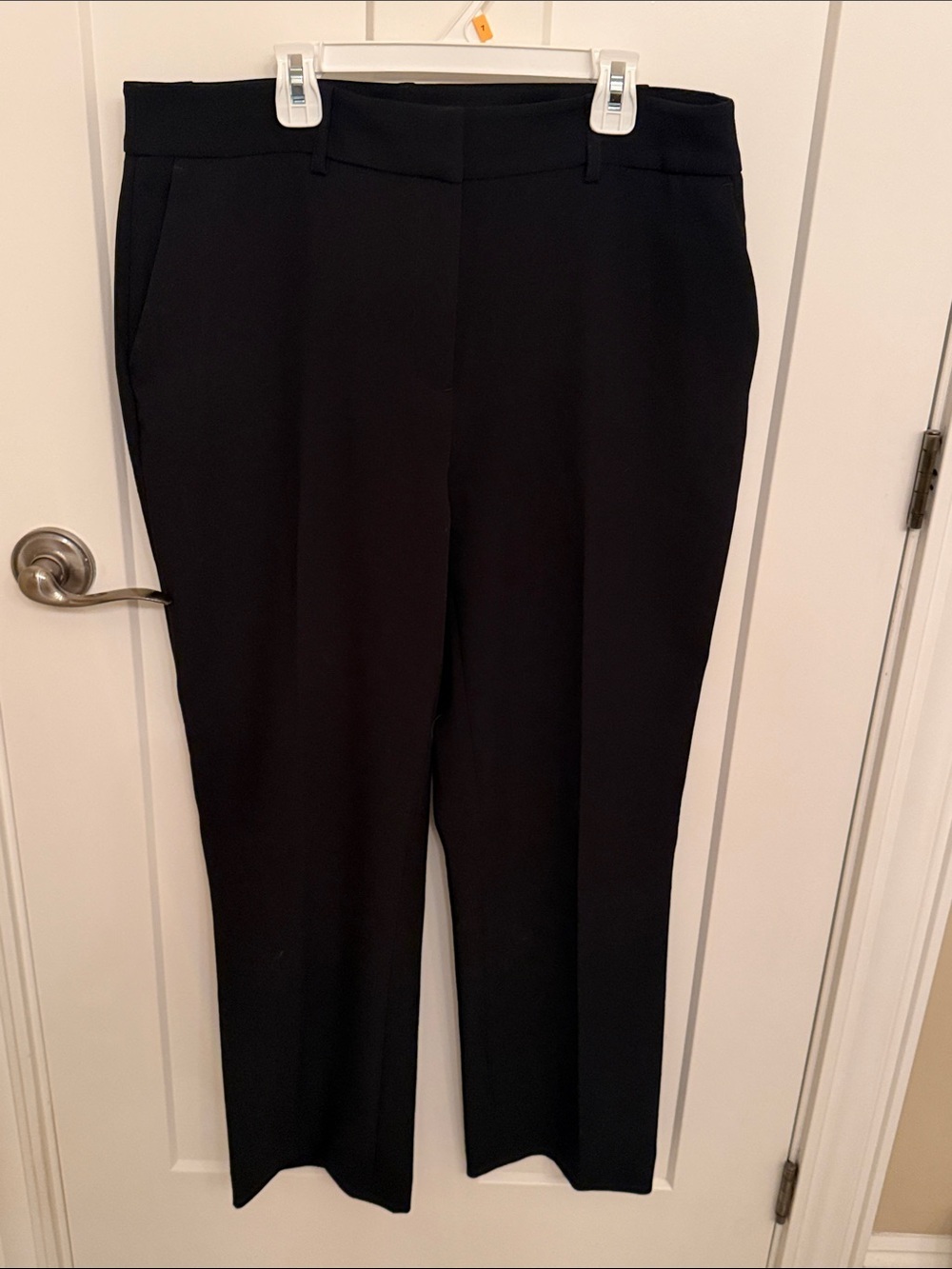 Hilary Radley Black Straight-Leg Dress Pants